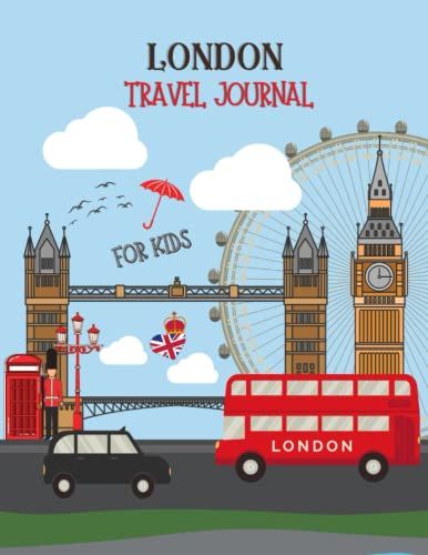 London Travel Journal For Kids: Activity Diary And Scrapbook with Prompts for 16 Days, London Map, Coloring and Activ... London Diaries, London Journal Ideas, London Bujo Theme, London Travel Journal, Paris Travel Journal Ideas, Restaurant Card, Kids Travel Journal, London With Kids, Edinburgh Travel