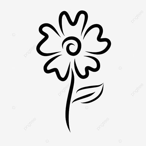 Flor Vector, Flower Stencils, Flower Outline, Flower Stencil, Stencil Designs, Easy Drawings, Hand Drawn, How To Draw Hands, Doodles