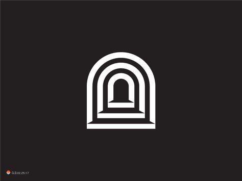 gate by George Bokhua #Design Popular #Dribbble #shots Doors Logo, Portal Logo, Gate Logo, Church Branding, Museum Logo, City Branding, Negative Space Logos, Creative Logos, Architecture Logo