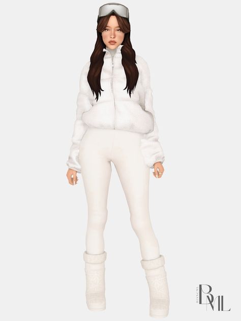 Bianca Sims 4 Cc Clothes Puffer Jacket, Sims Puffer Jacket, Sims 4 Cc Snow Clothes, Sims 4 Snow Suit Cc, Sims 4 Ski Outfit Cc, Sims 4 Skiing Outfit, Sims Leg Warmers, Sims 4 Winter Jacket Cc, Sims 4 Cold Weather Outfits