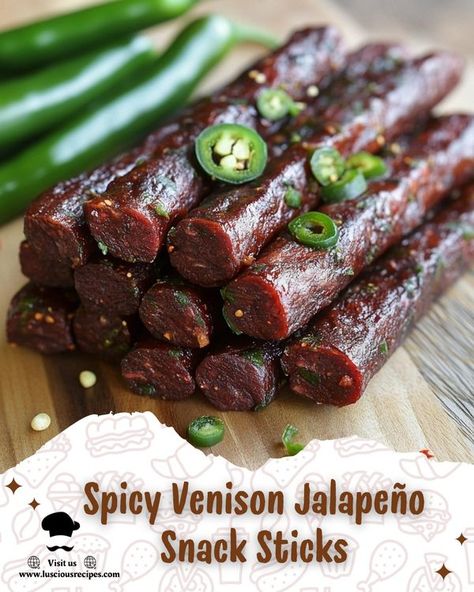 Easy recipes Venison Sticks Recipe, Venison Snack Stick Recipe, Venison Snack Sticks, Homemade Beef Jerky Recipe, Snack Stick Recipe, Deer Jerky Recipe, Jerkey Recipes, Elk Recipes, Homemade Jerky