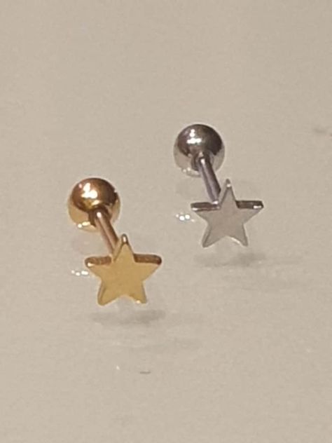 Piercing Mini Star/ear/cartilage/helix/18g - Etsy.de May 13, Helix, Piercings, Germany, Stud Earrings, Ships, Stars