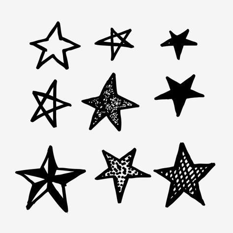 Star Doodle, Star Icon, Drawing Stars, Hand Drawn Icons, Doodle Icon, Instagram Logo, Custom Candles, Star Tattoos, Cricut Creations