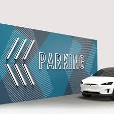 Parking Garage Design, Parking Signage, Garage Mural, Rsm Design, Basement Parking, Arch Sign, Park Signage, Wayfinding Signage Design, Garage Entry