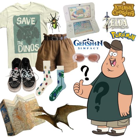 Fandom Inspired Outfits, Minecraft Inspired Outfits, Gravity Falls Aesthetic Outfit, Gravity Falls Outfit Ideas, Mabel Pines Inspired Outfits, Gravity Falls Clothes, Gravity Falls Inspired Outfits, Gravity Falls Outfit, Cartoon Inspired Outfits