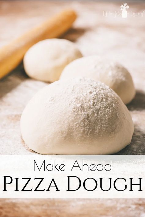 This easy, make ahead pizza dough can be frozen so that you have a delicious and quick dough on hand anytime you decide you want to enjoy your favorite pizza. #pizzadough #freezerdough #makeaheadmeals #freezermeals Make Ahead Pizza Dough Recipe, Make Ahead Pizza Dough, Make Ahead Pizza, Quick Dough, Freeze Pizza Dough, Quick Pizza Dough, Homemade Pizza Dough Easy, Dough Pizza, Pizza Dough Recipe Easy