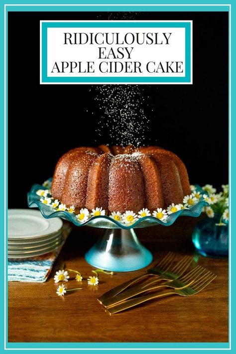 This super easy Apple Cider Bundt Cake is moist, tender, and loaded with delicious apple flavor and it has a fabulous, crisp candy-like glaze! via @cafesucrefarine Apple Cider Bundt Cake, Cider Bundt Cake, Apple Cider Cake, Dessert Favorites, Cider Cake, Apple Cider Caramels, Autumn Recipes, Apple Cake Recipes, Bundt Cakes Recipes