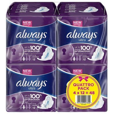 Always Ultra Long Sanitary Towels Pads With Wings Pack of 48, 96 or 144. https://www.elaav.com/.../always-ultra-long-sanitary.../ 31% Off Health, Sanitary Towels, Towels, Health And Beauty