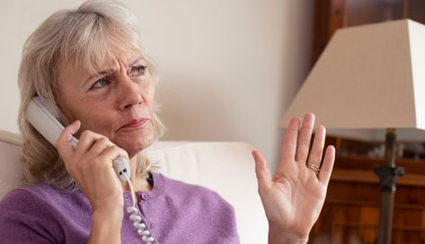 Woman receiving unwanted telephone call At Home Retirement Quotes, Credit Card Fraud, Durable Medical Equipment, Social Security Administration, Elderly Woman, Genetic Testing, Health Care Services, Band Of Brothers, Financial Information