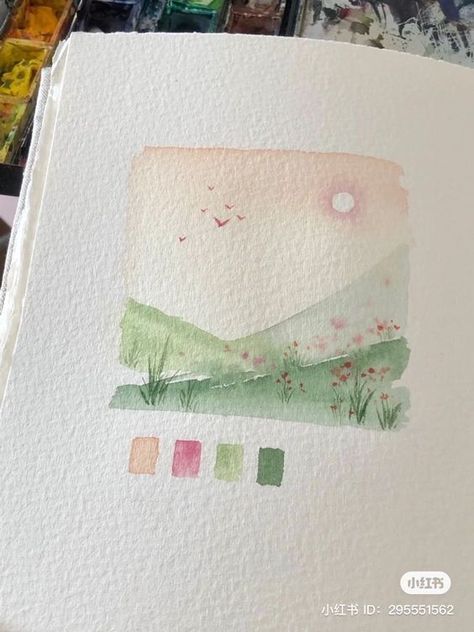 Modern artists inspired by classics Watercolour Easy Tutorial, Aesthetic Easy Watercolor Paintings, Watercolor Painting Inspo Easy, Watercolor Ideas Aesthetic Easy, Aesthetic Drawing Ideas Watercolor, Painting Inspo Easy Watercolor, Cute Things To Paint Watercolor, Things To Water Paint, Simple Watercolor Drawings