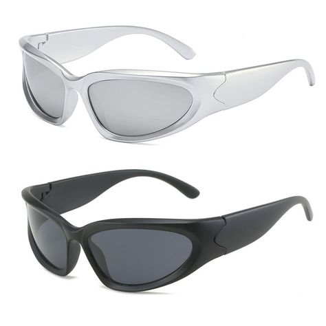 Fashion sports sunglasses is with flexible Wrap Style frame and simple oval lens, offer a comfortable fit and unparalleled durability. Its flattering lines and aesthetically pleasing appearance capture every angle of your spontaneous personality. 2000s Accessories, Biker Sunglasses, Sunglasses Y2k, Wrap Around Sunglasses, Celebrity Sunglasses, Sporty Sunglasses, Shades Sunglasses, Sports Sunglasses, Sunglasses For Men