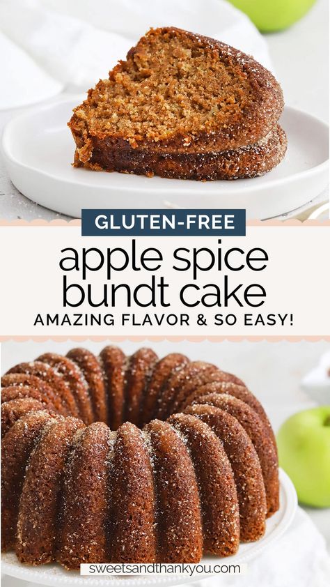 Gluten Free Spiced Cake, Apple Spice Cake Gluten Free, Gluten Free Apple Bundt Cake, Gf Bundt Cake, Gluten Free Dairy Free Bundt Cake, Gluten Free Bunt Cakes, Gf Bundt Cake Recipes, Apple Dessert Gluten Free, Christmas Cake Gluten Free