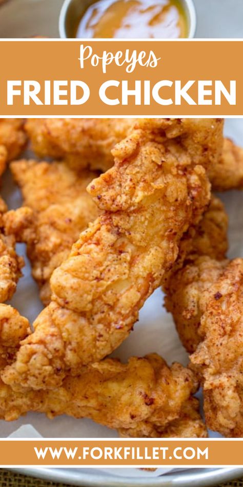 In this blog, I will share with you a Popeyes Fried Chicken Recipe that is super delicious. #PopeyesFried #ChickenRecipe Popeyes Copycat Recipes Fried Chicken, Pioneer Chicken Recipe, Best Fried Chicken Batter Recipe, Copycat Mcdonald’s Chicken Nuggets, Fried Chicken Tenders Recipe Easy, Popeyes Chicken Tenders Recipe, Easy Fried Chicken Recipe Simple, Popeyes Copycat Recipes, Popeyes Chicken Tenders