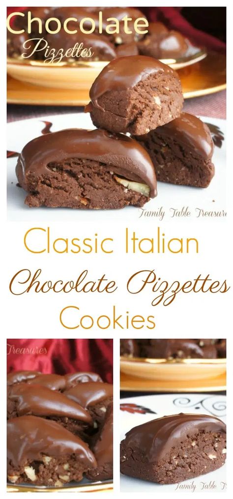 Italian Cookie, Italian Christmas Cookies, Italian Cookie Recipes, Italian Chocolate, Italian Pastries, Cookie Calories, Italian Cookies, Melting Chocolate Chips, Family Table