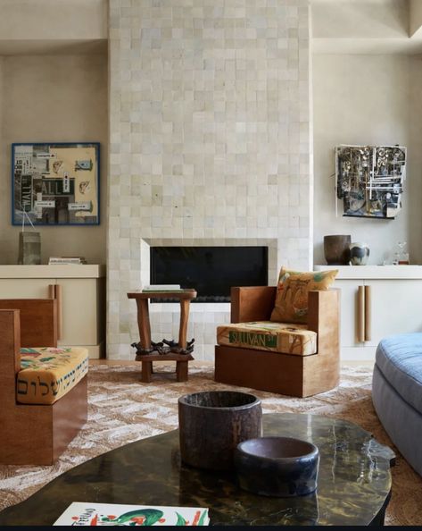 Giancarlo Valle, Nyc Projects, Clements Design, Fireplace Facing, Fireplace Tile Surround, Glazed Brick, Cle Tile, Tile Trends, Property Design