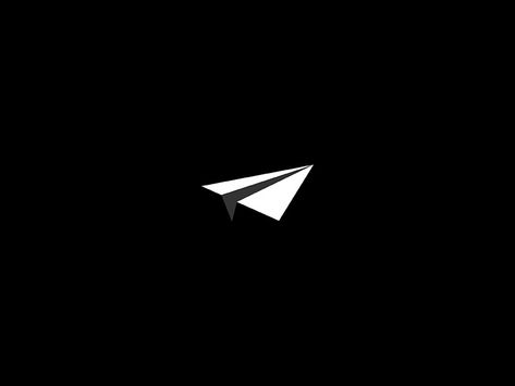 Paper Plane by Chintak Shah Paper Plane Aesthetic, Paper Plane Wallpaper, Black Plane, Plane Paper, Plane Wallpaper, Origami Logo, Pc Background, Plane Icon, Plane Design