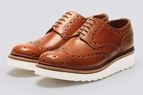 Formal Brown Sneakers With Brogue Detailing, Casual Brown Sneakers With Brogue Detailing, Brown Leather Shoes With Brogue Detailing, Tan Brogues, Semi-formal Cognac Oxfords With Brogue Detailing, Brogues Men, Brogue Shoes, Poster Background Design, Formal Shoes