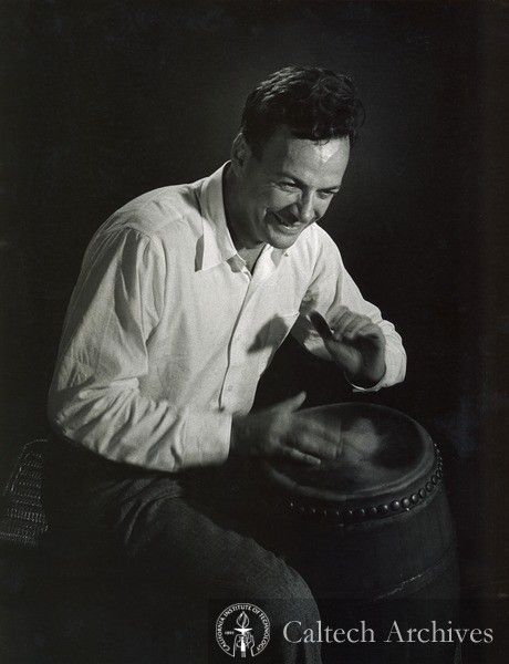 Richard Feynman playing bongos Quantum Electrodynamics, Library Rules, Niels Bohr, Modern Physics, Richard Feynman, Manhattan Project, Physics And Mathematics, Physicists, Carl Sagan