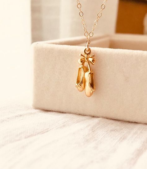 Ballet Slippers Necklace, Ballet Shoes Necklace, Ballet Necklace, Ballet Jewelry, Ballerina Necklace, Ballet Gift, Dancer Gift, Dance Gifts, The Dancer