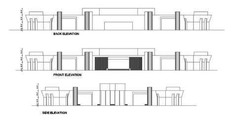 Court Building Elevation Design Building Elevation Design, Side Elevation, Elevation Plan, Design Pattern Art, Building Elevation, Building Front, Drawing Block, Elevation Design, Rangoli Designs