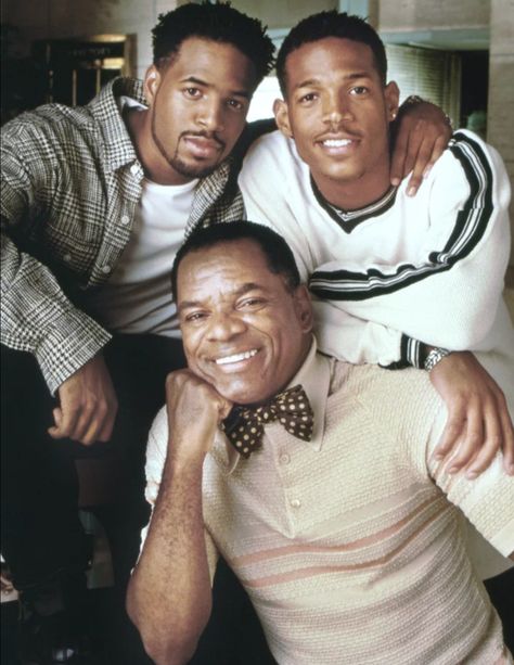 Shawn and Marlon Wayans and John Witherspoon in wacky fun 90's THE WAYANS BROS TV show(1995-1999). The show was definitely underrated. I wouldn't say the show was brilliant. But it always guaranteed some nice laughter. Two very different Brothers looking for love and success. Some episodes was crazy #ss funny.7.1 for me. The show deserved more attention Wayans Brothers 90s, Sitcoms To Watch, Wayans Brothers, Shawn Wayans, 90s Guys, John Witherspoon, Blaze And The Monster Machines Party, Friends In College, Forensic Files