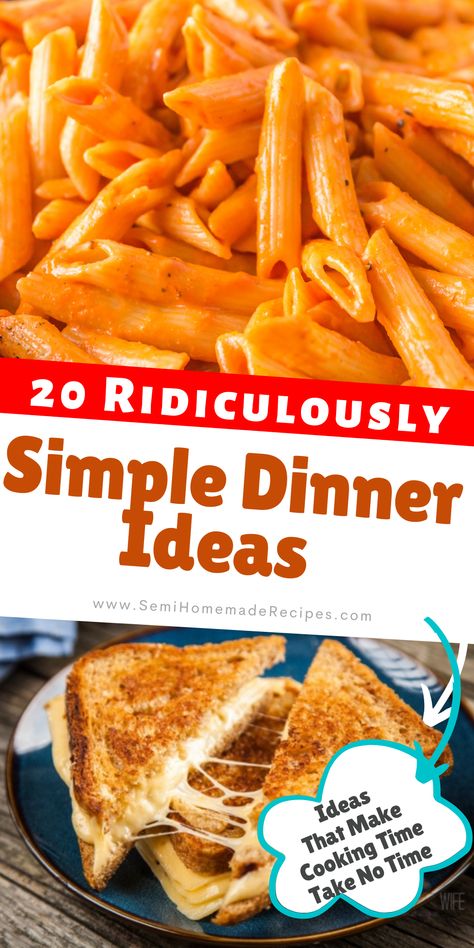 Easy Dinner Recipes With Things You Have At Home, Easy Dinner Ideas When You Have No Food, Easy Dinner With Stuff Around The House, Simple Dinner Ideas For One, Late Supper Ideas, Super Simple Supper Ideas, Really Easy Meals, Plain Dinner Ideas, Fast Simple Dinner Ideas For Two