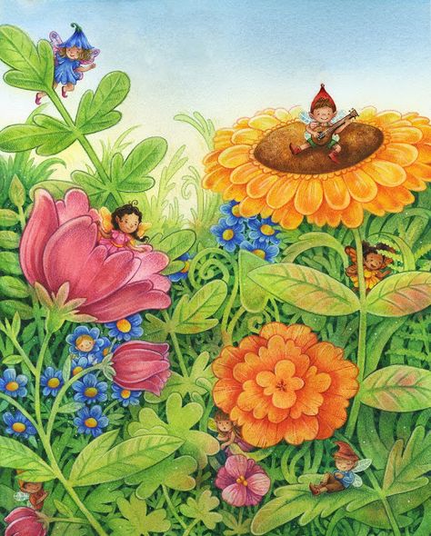 Fairy Garden Wallpaper, Spy Illustration, Fairy Boy, Fairy Bedroom, Tiny Fairy, Elementary School Library, Garden Mural, Fairy Paintings, Fairy Illustration