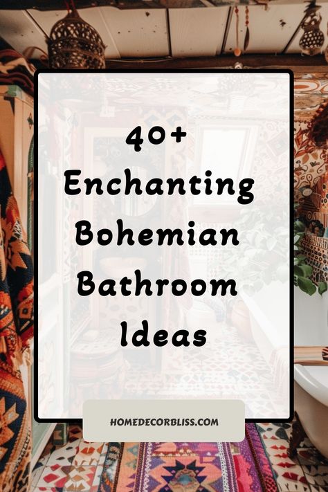 boho bathroom Decorating Bathrooms, Bohemian Interior Style, Funky Bathroom Ideas, Boho Chic Bathroom Decor, Bohemian Bathroom Ideas, Witchy Bathroom, Boho Chic Bathroom, Lighting Bathroom Vanity, Bohemian Bathroom Decor