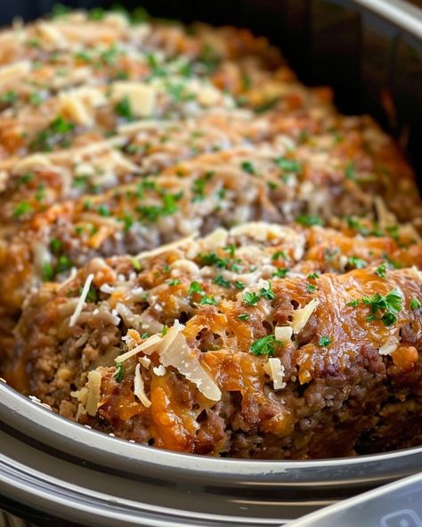 Parmesan Meatloaf, Cooktop Cove, Slow Cooker Meatloaf, Best Meatloaf, Beef Casserole Recipes, Crockpot Dishes, Beef Recipes Easy, Crockpot Recipes Slow Cooker, Beef Recipes For Dinner