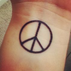 Peace sign tattoo, just looking for placement Peace Symbol Tattoo, Peace Sign Tattoo, Peace Sign Tattoos, Peace Tattoos, Sign Tattoo, Men Tattoos, Small Tattoos With Meaning, Wrist Tattoos For Guys, Symbol Tattoo