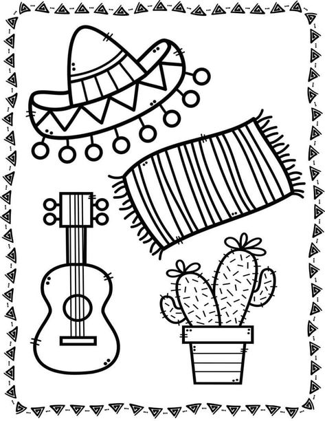 Mexican Heritage Crafts, Spanish Heritage Month, Month Coloring Pages, Hispanic Heritage Month Crafts, Hispanic Heritage Month Activities, Diy Marker, October Activities, Fiesta Colors, Spanish Heritage