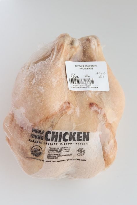 butcherbox frozen chicken Frozen Chicken Packaging, Food Delivery Packaging, Butcher Box, Thick Cut Pork Chops, Meat Box, Grass Fed Steak, Meat Delivery, Spiral Ham, Chicken Steak