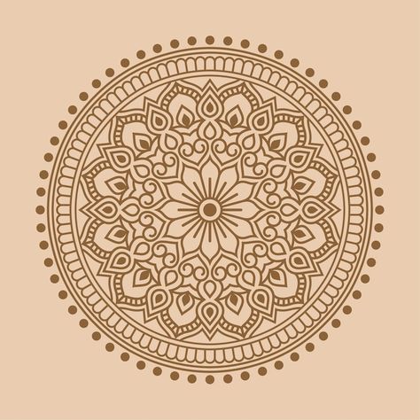 Vector beautiful mandala ornament design... | Premium Vector #Freepik #vector #symmetry #ethnic-design #ethnic-ornament #yoga-pattern Mandala Circle Design Patterns, Mandala Circle Design, Yoga Pattern, Mandala Illustration, Circle Mandala, Mandala Circle, Lippan Art, Beautiful Mandala, Ornament Design