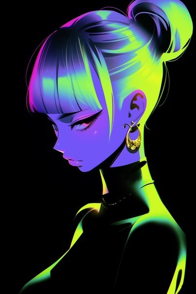 Neon Artwork Illustrations, Neon Character Design, Neon Illustration, Neon Artwork, Neon Painting, Different Art Styles, Cartoon Faces, Graphic Design Fun, Digital Art Illustration