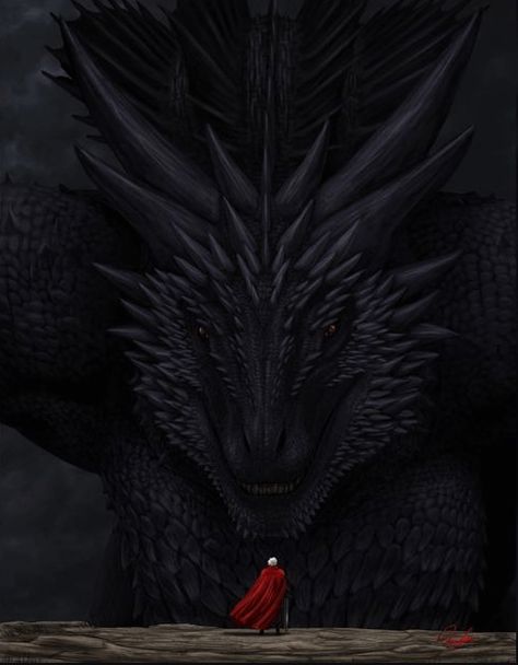 Balerion The Black Dread, Red Hood Comic, Black Dreads, The Iron Throne, Game Of Thrones Series, Rachel Stevens, Game Of Thrones Dragons, Got Dragons, Mythical Dragons