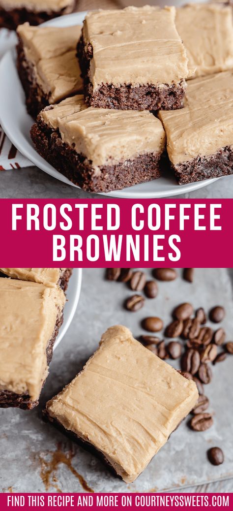 Pie, Brownies With Coffee Frosting, Coffee Bar Desserts, Mocha Brownies With Coffee Frosting, Coffee Bars Recipes, Brownies With Instant Coffee, Texas Brownies With Coffee, Brownies Different Flavors, Brownies With Coffee In Them