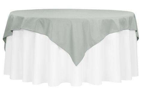 Economy Polyester Table Overlay Topper/Tablecloth 72"x72" Square - Silver/Gray (new tone) Burlap Chair, Rustic Winter Decor, Burlap Tablecloth, Burlap Table, Table Overlays, Chic Table, Burlap Lace, Table Skirt, Burlap Fabric