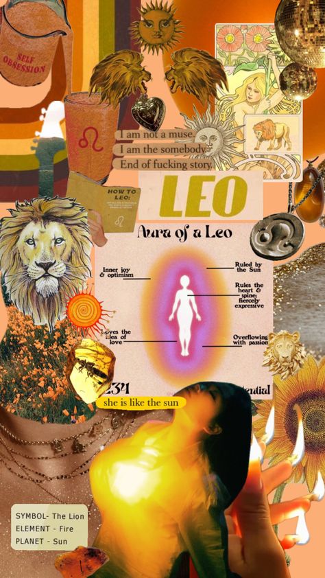 #leo #leoaesthetic #leozodiac #zodiac #zodiacsign #zodiacaesthetic #vibes #art #flame #amber #sun #orange #orangeaesthetic Zodiac Leo Art, Planet Sun, Sun Aesthetic, Inner Joy, Leo Birthday, Witch Spirituality, Small Pretty Tattoos, Pisces Moon, Virgo Moon