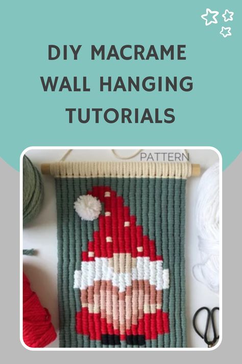 DIY Macrame Wall Hanging Tutorials https://www.etsy.com/shop/knottingflats/?etsrc=sdt Pixel Art Macrame Tutorial, Pixel Art Macrame Pattern, Macrame Pixel Pattern, Wall Hanging Tutorials, Macrame Pixel Art, Diy Macrame Wall Hanging Tutorials, Pixel Macrame, Diy Macrame Wall Hanging, Christmas Macrame