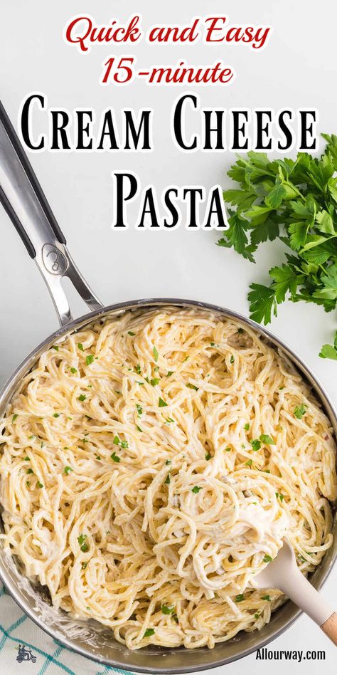 Creamy 3 Cheese Spaghetti, Spaghetti Cream Cheese Casserole, Cream Cheese Spaghetti Recipes, White Spaghetti Recipe Chicken, Cheese Sauce For Spaghetti, Spaghetti With Cheese Sauce, Spaghetti Cream Cheese Recipes, Cream Cheese Pasta Sauce Easy, Cream Cheese Spaghetti Bake