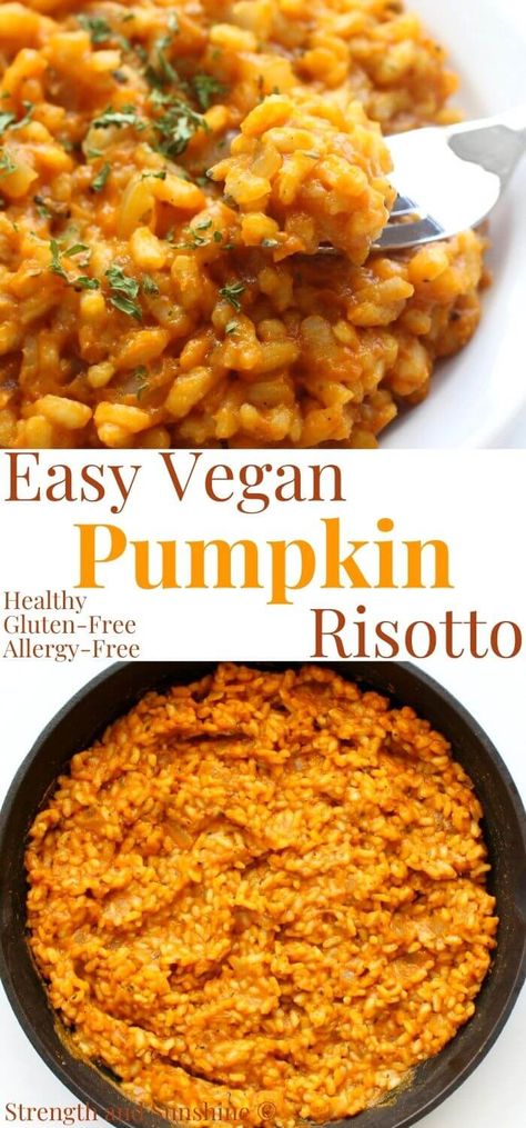 Potato Risotto, Sweet Potato Risotto, Pumpkin Risotto Recipes, Pumpkin Sweet Potato, Pumpkin Risotto, Vegan Pumpkin Recipes, Risotto Recipes, Vegan Thanksgiving, Vegan Pumpkin