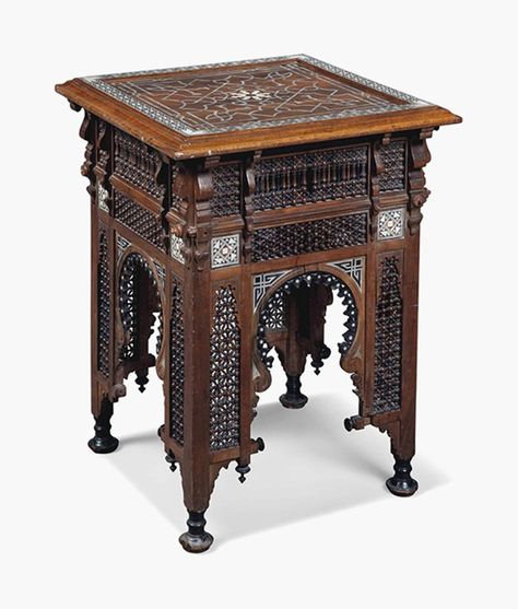 Arabian Furniture, Islamic Furniture, Carlo Bugatti, Timothy Corrigan, Painting Wooden Furniture, Moroccan Table, White Furniture Living Room, Indian Living Rooms, Best Outdoor Furniture