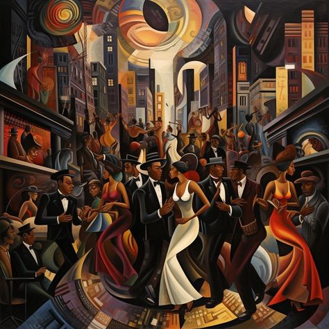 Harlem Rhythms V1: Vibrant Digital Art Print Celebrating the - Etsy African Jazz Art, Black Art Music, Live Band Aesthetic, Jazz Music Aesthetic, African American Aesthetic, Jazz Artwork, Jazz Aesthetic, Art Black Love, Art Musical