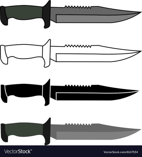 How To Draw Knife, How To Draw A Knife, Twd Tara, Knife Outline, Anime Tactical, Knife Tattoo Design, Rambo Knife, Military Knife, Knife Template