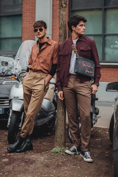 Milan Fashion Week Men's Street Style | British Vogue Fotografi Fesyen, Milan Fashion Week Men, Street Style Photography, Look Grunge, Moda Do Momento, Mens Fashion Rugged, Milano Fashion Week, Mode Masculine, Men Street