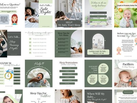 100 Instagram Posts for Sleep Consultants and Coaches Baby - Etsy Social Media Ideas, Baby Sleep Consultant, Social Media Marketing Planner, Postpartum Doula, Sleep Early, Sleep Consultant, Birth Doula, Lactation Consultant, Instagram Baby