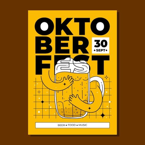 Oktoberfest party poster illustration wi... | Premium Vector #Freepik #vector #autumn #background #flat #holiday Beer Event Poster, Hands Hugging, Oktoberfest Poster, Oktoberfest Design, Octoberfest Party, Poster Beer, Beer Festival Poster, Haitian Art, Autumn Background