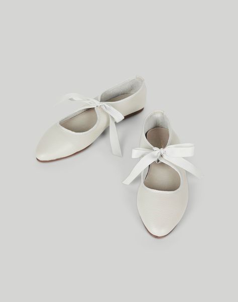 Intentionally Blank Valley Ballet Flats Wedding Shoes For Tall Brides, Bride Flats, Rosie Huntington Whiteley Style, Tie Making, Wedding Ballet Flats, Pre Wedding Photoshoot Outfit, Intentionally Blank, Bridal Flats, Rosie Huntington