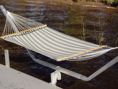 Accessorize Your Dock Dock Hammock, Dock Furniture, Northern House, Boat Dock Ideas, Diy Dock, Floating Raft, Lake Floats, Dock Ideas, Party Barge