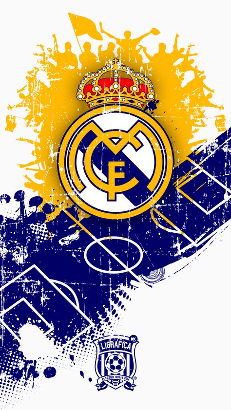 #LigraficaMX 14/04/15CTG Wallpaper Sepak Bola, Logo Del Real Madrid, Logo Real Madrid, Real Madrid Logo Wallpapers, Real Mardid, Madrid Logo, Real Madrid Kit, Madrid Football Club, Real Madrid Logo